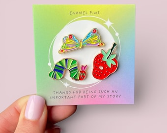 Hungry Caterpillar Enamel Pin Badge Set: Appreciation Gift