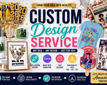 Kundenspezifisches Leinwand-Design-Service | Personalisiertes Grafikdesign | Canva Pro Designer | Benutzerdefiniertes digitales Design | Bearbeitbare Vorlagenerstellung