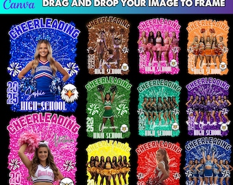 Cheerleading Canva Template, Senior Sport Designs, Cheer Banner (Digital)
