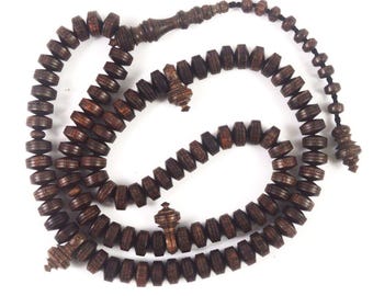 Tasbih tamarind wood size 13mm, Prayer beads tijani, Sufi Beads