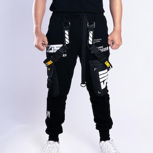 Pantalones cargo Techwear: pantalones deportivos tácticos para hombre con bolsillos