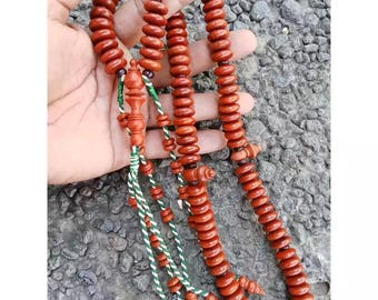 Tasbih Tijani Prayer Beads, Galih Secang Wood, 14mm