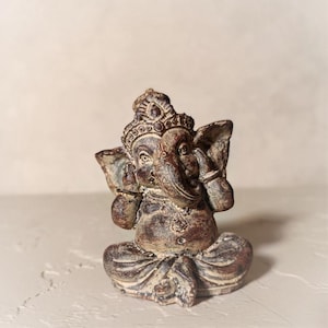 Statue miniature de bébé Ganesh, symbole de paix et de protection, décoration de bureau, décoration d'intérieur Bali