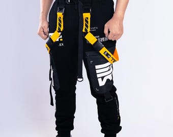 Techwear Cargo Pants: Men's Tactical Jogger Trousers with Pockets