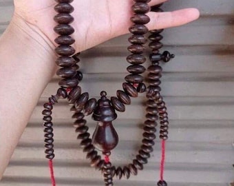 Tasbih tamarind wood size 14mm, Prayer beads tijani, Sufi Beads