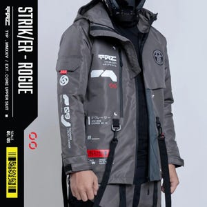 Techwear Jacket, Cybernetic Series Jacket - Cyberpunk jacket, Cyber street Jacket, Varsity Jacket, Men Woman Cosplay Jacket