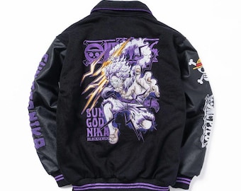 Limited Edition Embroidered Anime Bomber Jacket: One Piece Sukajan