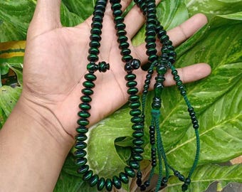 Green Akar Bahar Tasbih Tijani Prayer Beads, 10mm Sufi Rosary