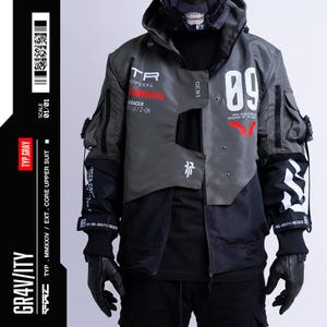 Techwear Jacket, Cybernetic Series Jacket - Cyberpunk jacket, Cyber street Jacket, Varsity Jacket, Men Woman Cosplay Jacket