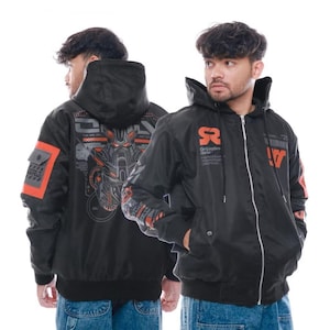 Techwear Jacket, Cybernetic Series Jacket - Cyberpunk jacket, Cyber street Jacket, Varsity Jacket, Men Woman Cosplay Jacket