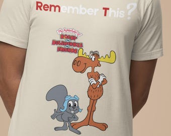 Rocky And Bullwinkle Shirts In Various Sizes And Colors For Fans - Foto 7