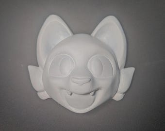 Ímã de cabeça 3D Fursona personalizado (não pintado)