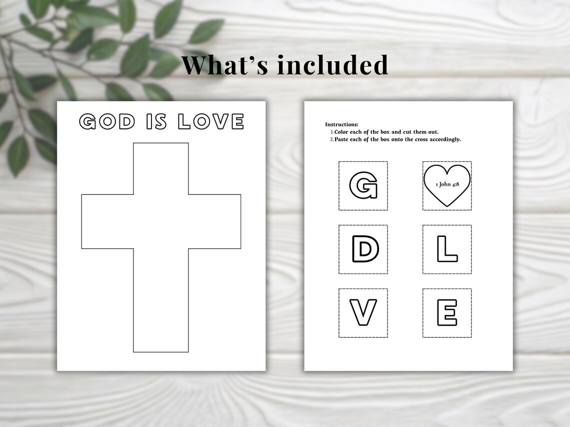 God is Love Christian Craft for Kids, 1 John 4:8 Bible Lesson ...