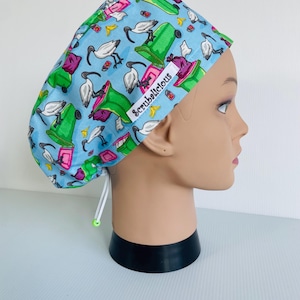 BIN CHICKENS-Handmade scrub hats. Very comfortable & adjustable.