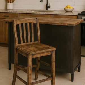 Taburete de cocina elegante hecho a mano