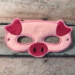 Felt pretend play pig mask for kids