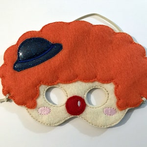 Fun felt pretend play clown mask for kids