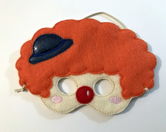 Fun pretend play felt clown mask for kids