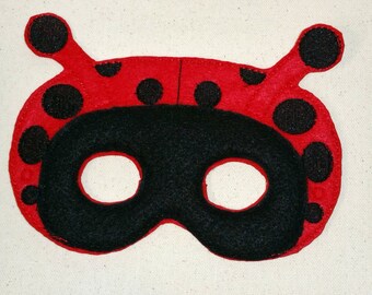 Felt pretend play lady bug mask for kids