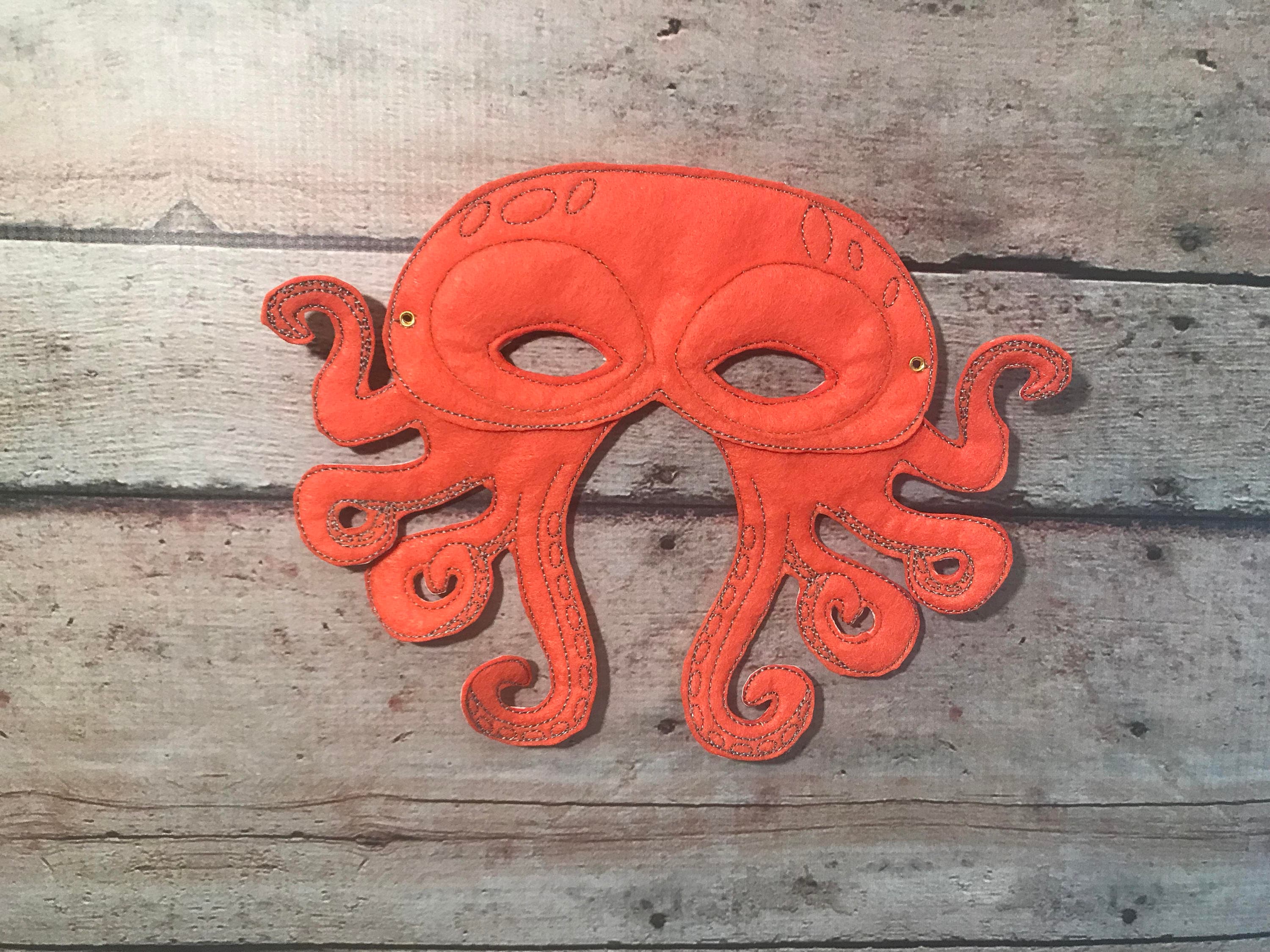 Pretend Play Felt Octopus Mask for Kids Etsy