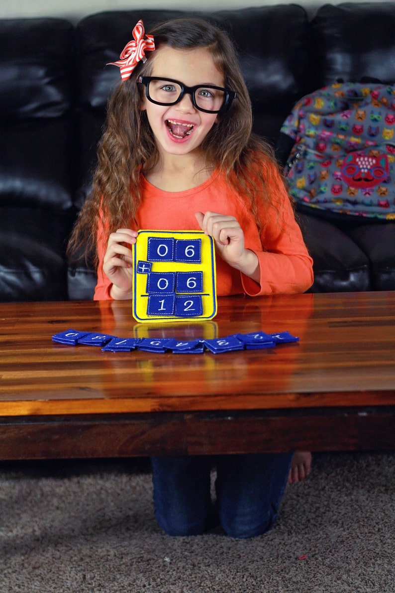 Felt math activity set for teaching addition, subtraction, multiplication, and division in the classroom or at home image 4