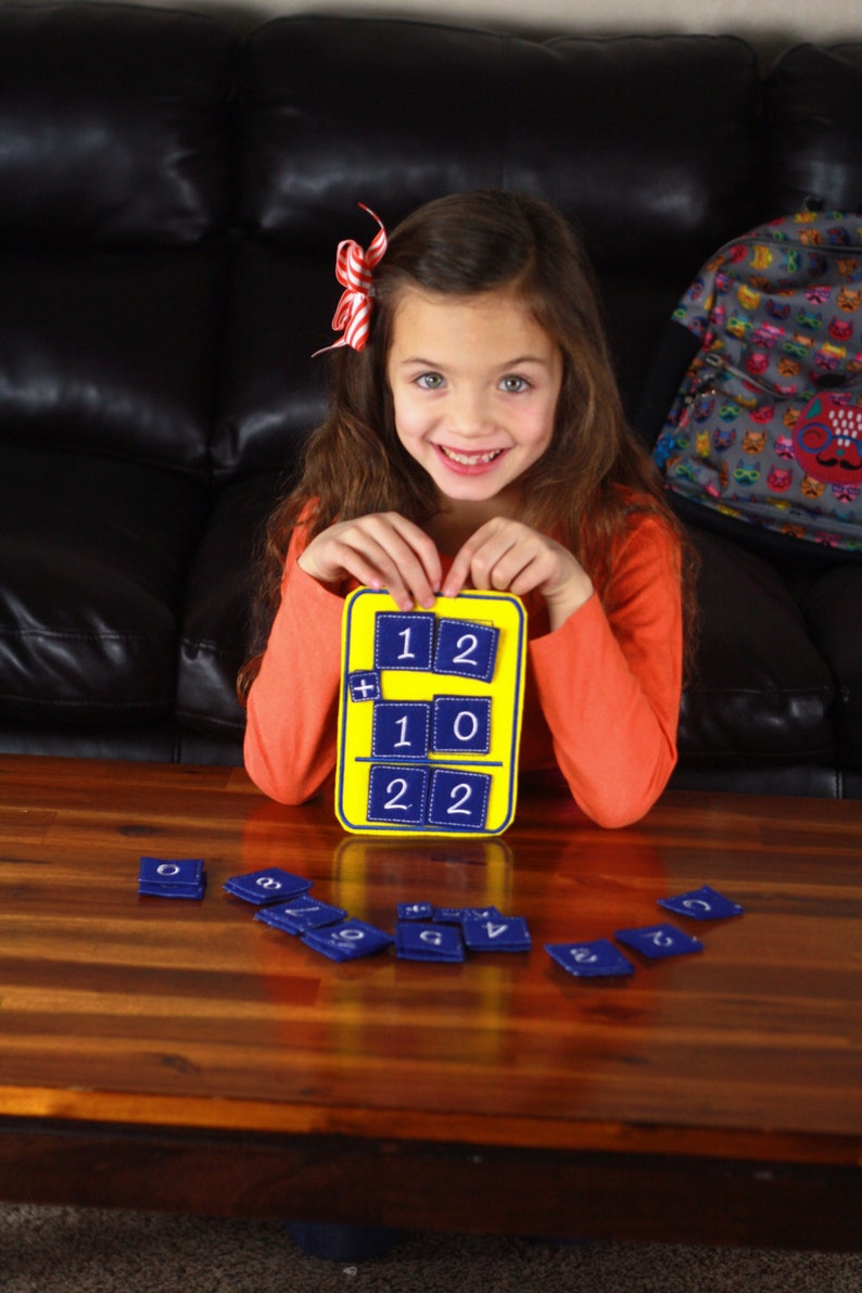 Felt math activity set for teaching addition, subtraction, multiplication, and division in the classroom or at home image 1