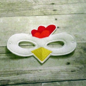 Felt pretend play chicken mask for kids