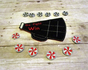 Handcrafted cheer theme tic tac toe game for boys and girls. Can be used as a gift or party favor.