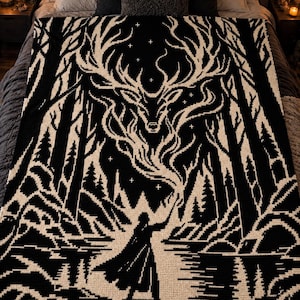 Mönster för virkad filt med mosaik från Fantasy Wizard