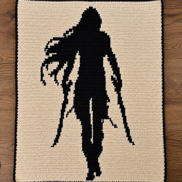 Fantasy Fae Assassin Mosaic Crochet Blanket