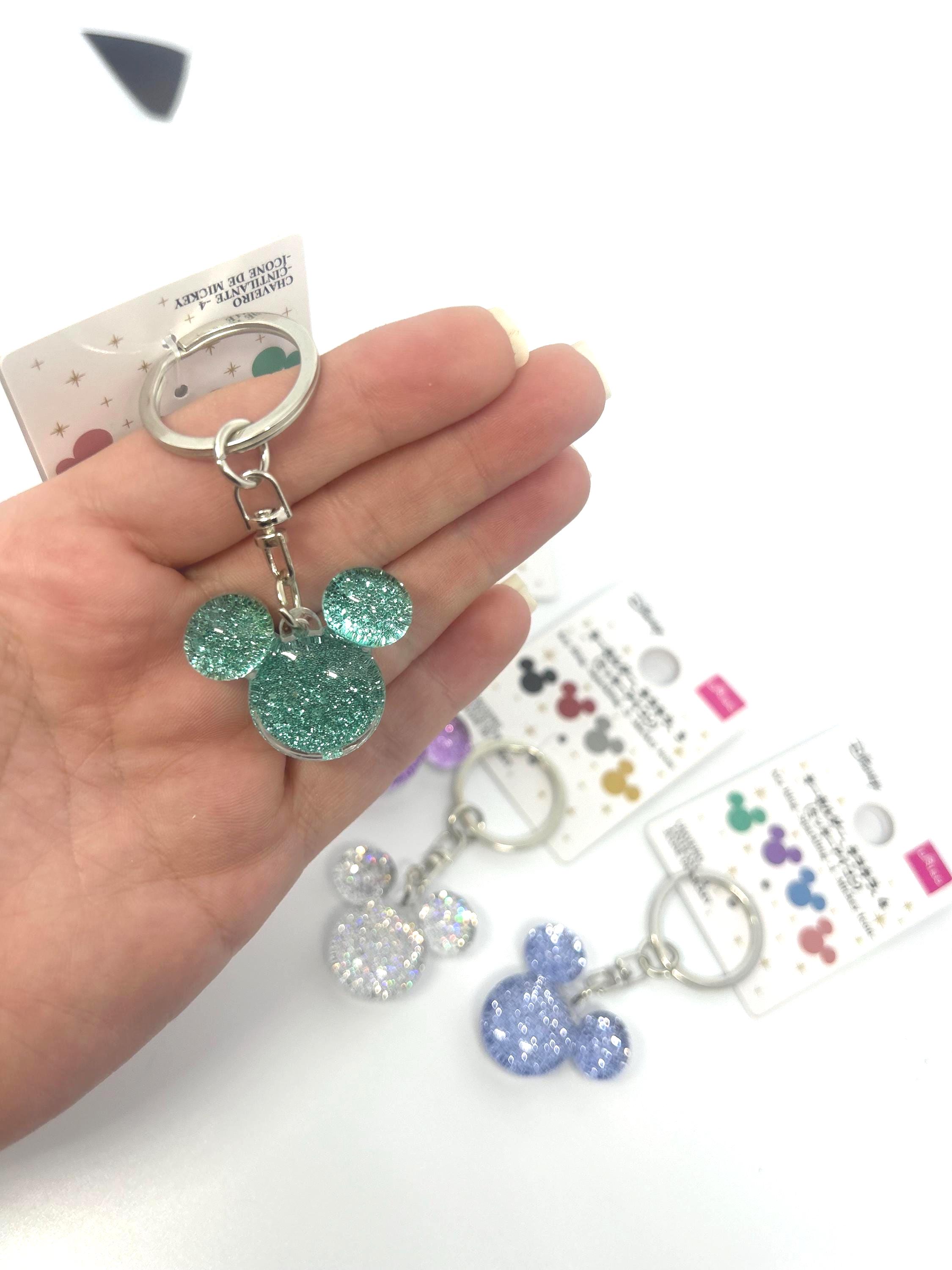 Disney Japan - Mickey Ears Glitter Keychain - Exclusive Daiso
