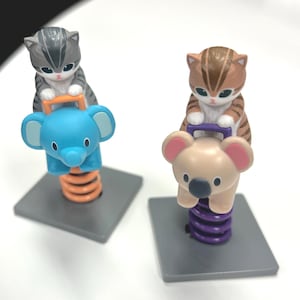 New Winter 2025 mofusand gacha figurine - seesaw - playful cat - cat lover - Tokyo - Japan - collectible figure - figures - elephant - koala