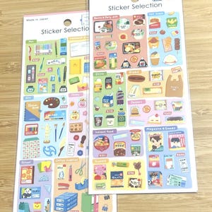 Japan Daily Life sticker sheets - Convenience Store - Conbini - Art Supplies