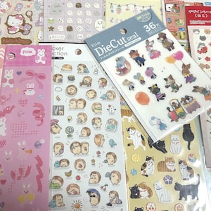 Japanese Sticker Sheet Grab Bag - Kawaii Stationery Planner