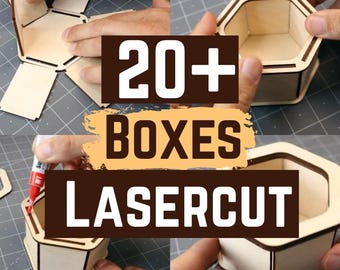 Laser Cut Files Box Bundle | 600+ Designs | svg, png, dxf, pdf, cdr