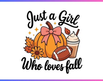 Solo una ragazza che ama l'autunno Png,Autunno png,Autunno Svg,Autunno pastello,Autunno minimalista Girly Png,Stagione accogliente png Sublimazione,File di taglio Cricut