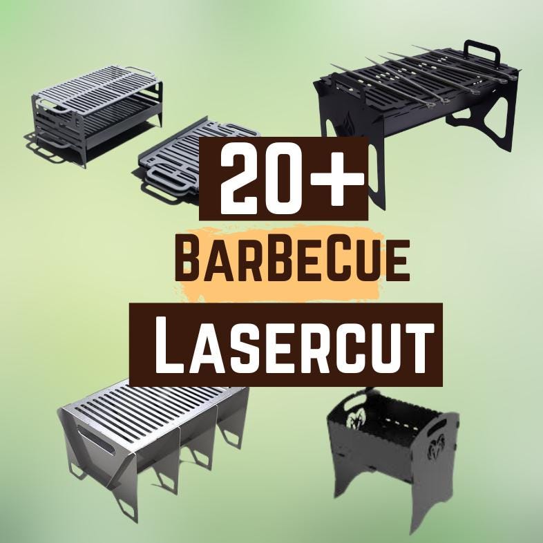 BBQ Grills Laser Cut Design Bundle | Charcoal Grill svg, png, dxf, eps, AI Files