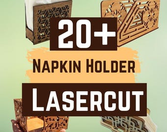Napkin Holder SVG Bundle | Laser Cut Files for Glowforge, Cricut, CNC