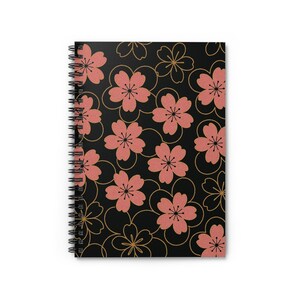 Cherry Blossom Spiral Notebook - Floral Writing Journal, Gift for Students, Floral Planner, Cute Notepad, Spring Decor