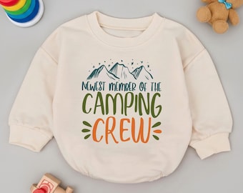 New To The Camping Crew Baby Romper, Camping Baby Gift, Cute Adventure Bodysuit, Baby Shower