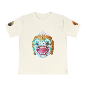 Khon Hanuman Ramayana Thai Travel Gift T-shirt, Temple of Emerald Buddha Cultural Art Wall Art Tee, Unisex Jersey Top