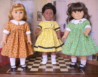 Doll Clothes Pattern, Empire Waist Dress No. 1002