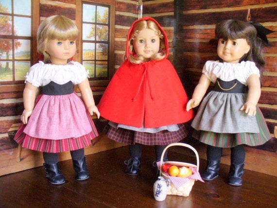 Doll Clothes Pattern Little Red Riding Hood No 1009 Etsy