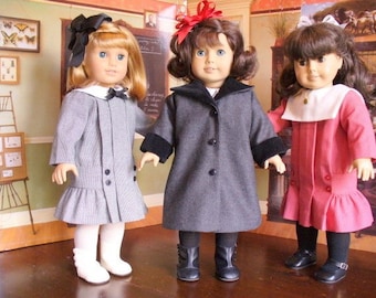 Doll Clothes Pattern, 1890 Coat and Dress, No 1006