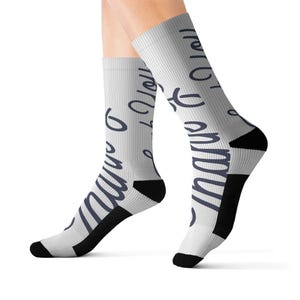 Calcetines con el mensaje "Gracias" / Calcetines de sublimación
