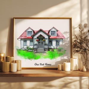 Painting from Photo, Couple Gift, Wedding Venue Print, Wedding Gift, 1st Wedding Anniversary Present, Venue Sketch, Personalised Drawing
