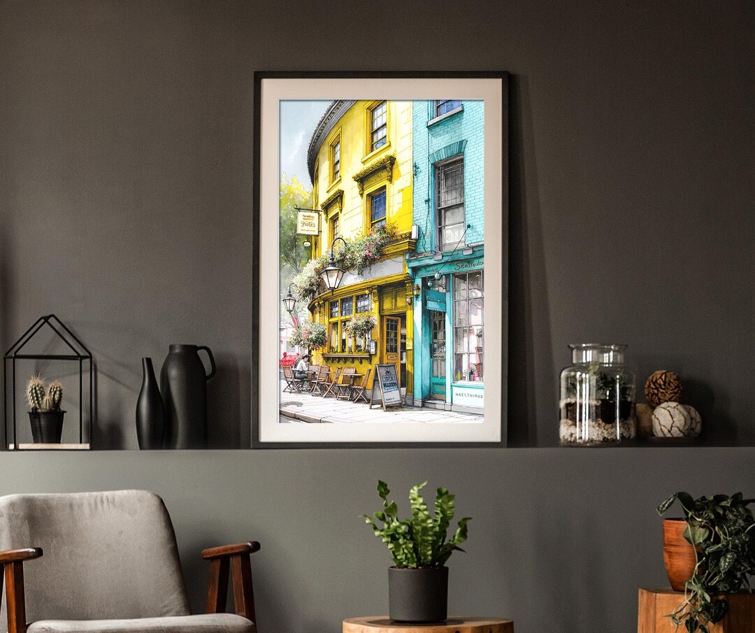 Storefront Portrait Custom Home Portrait Drawing, Storefront Painting From Photo ...