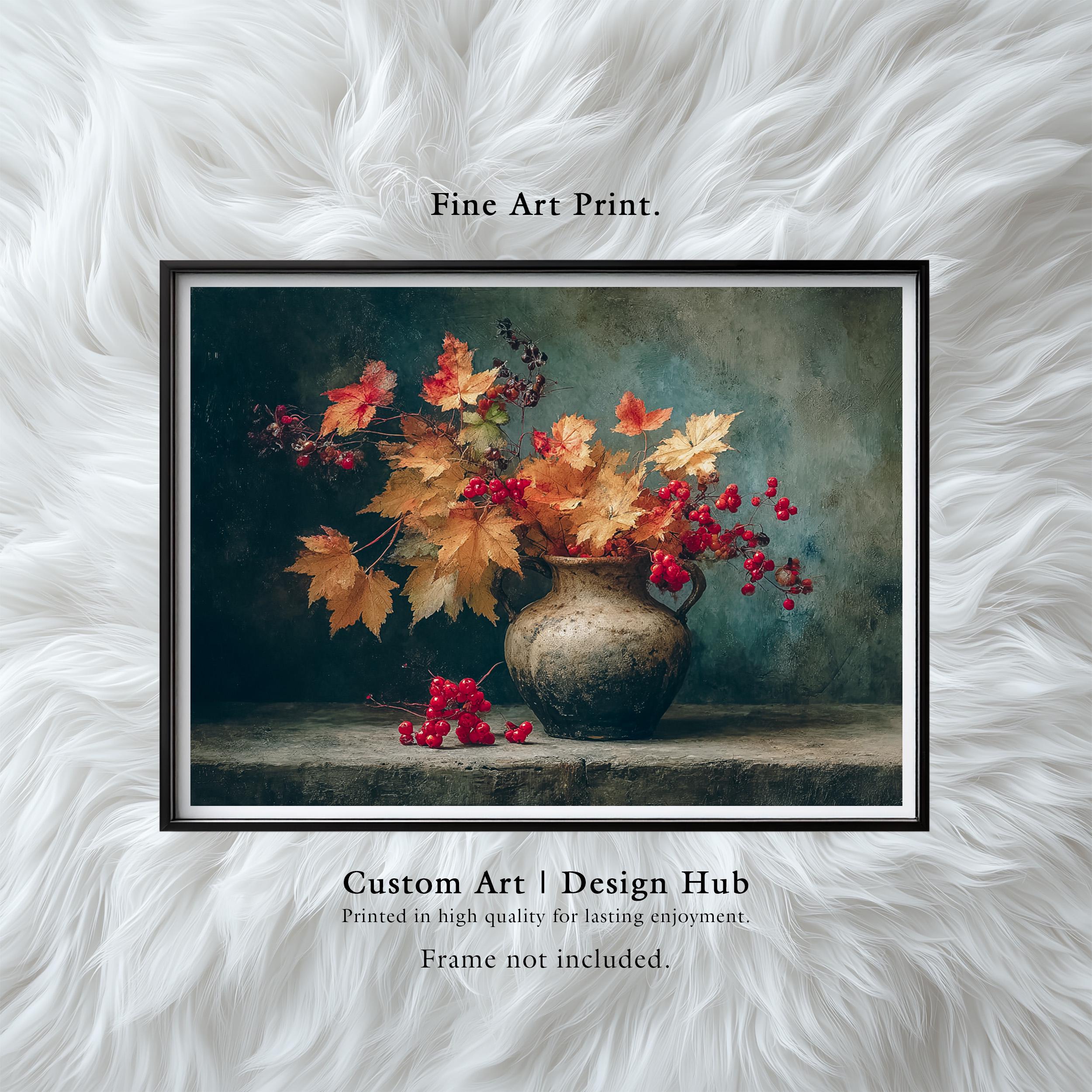 秋の葉の静物画：素朴な植物の秋の装飾 - Etsy 日本