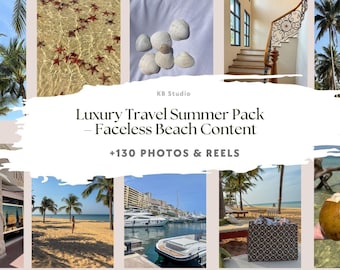 Beach Photo & Reel Bundle – NOT AI - Faceless Summer Travel Content (Digital Download)