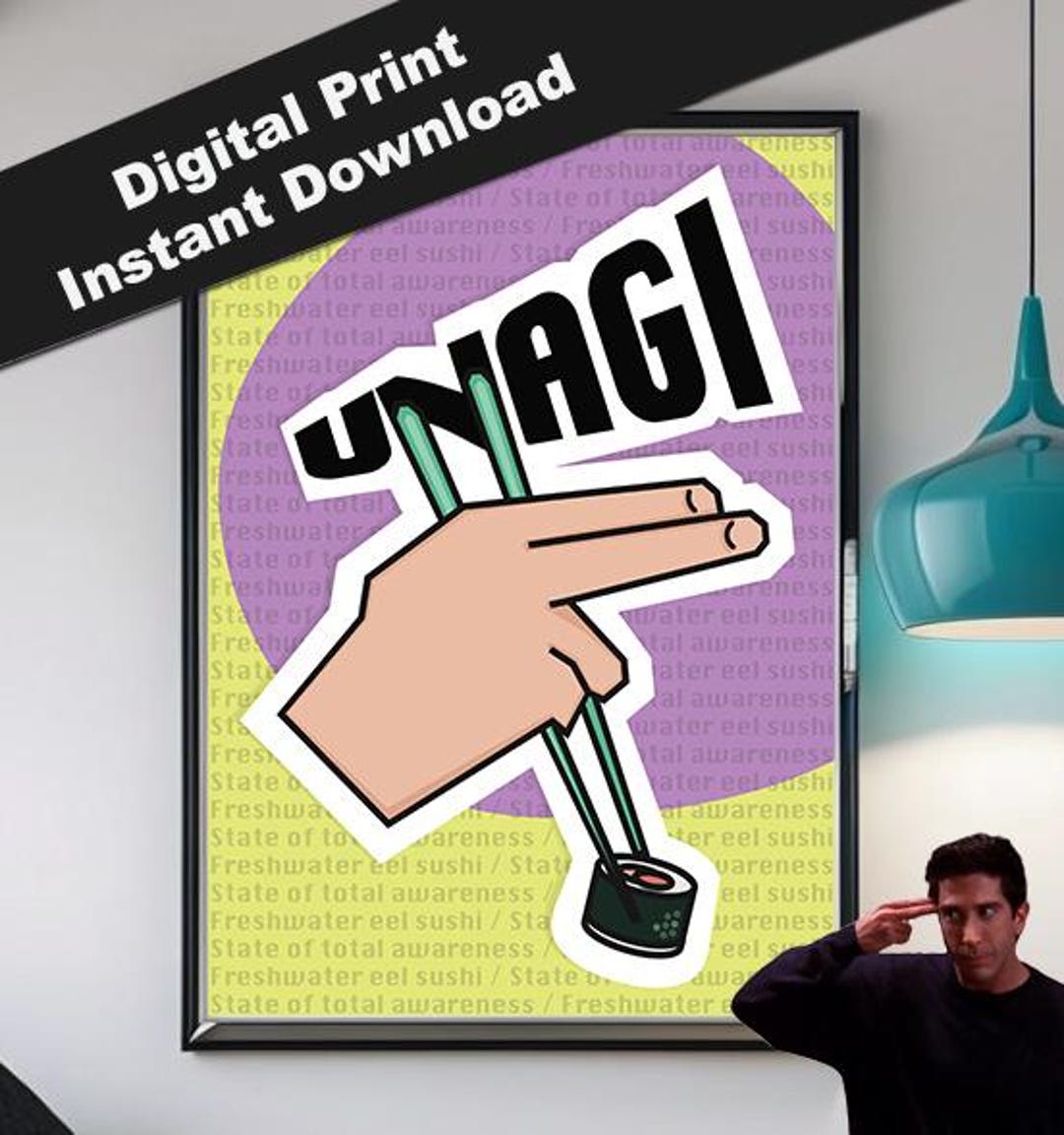 Friends Unagi Sticker Unagi Friends Tv-show Inspired Digital Download Iconic Pop Culture PNG ...